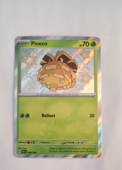 Pokemon 2024 Paldean Fates Pineco 99/91 Holo Rare Baby Shiny NM - Image 1