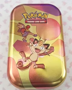 Pokemon 151 [Empty] Mini Tin Meowth/Hitmonchan - Tin Only - U.S. Shipped - Image 1