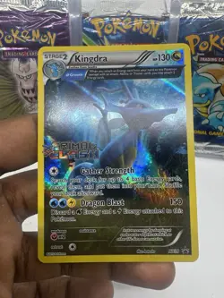 Kingdra XY39 Primal Clash Pre Release Stamped Black Star Promo Pokemon Card NM - Image 1