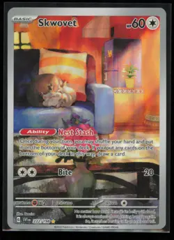 Skwovet 222/198 Pokemon Scarlet & Violet Illustration Rare Near Mint - Image 1