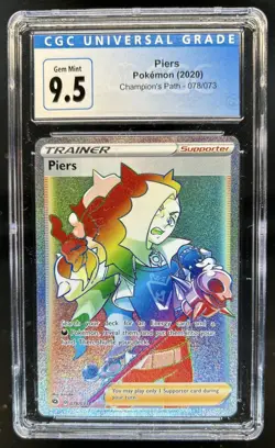2020 Pokemon SWSH Champion's Path Piers #078/073 CGC 9.5 - Image 1