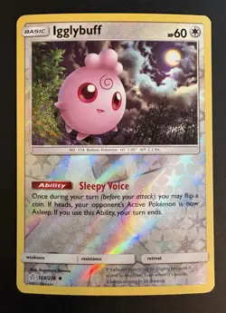 Igglybuff 168/236 SM Cosmic Eclipse Pokemon TCG LP Reverse Holo - Image 1