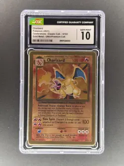 2021 Pokemon Celebrations - Charizard 4/102 Gold Metal Promo - CGC Gem Mint 10 - Image 1
