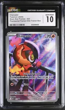 Charcadet *CGC 10* Illustration Rare *Phantasmal Flames ETB Promo* #22 * Pokemon - Image 1