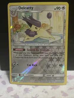 Pokemon Sun Moon Celestial Storm Delcatty 121/168 Rare Reverse Holo TCG - Image 1