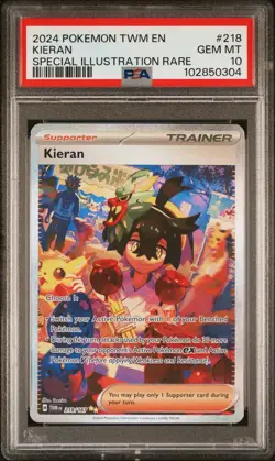 Pokemon Kieran Special Illustration Rare Holo Sv06 218/167 PSA 10 - Image 1