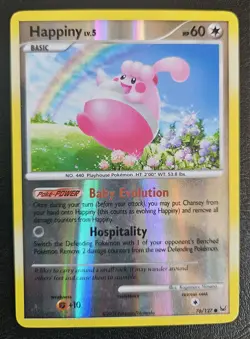Happiny Reverse Holo 76/127 Platinum Base Set Pokemon Card TCG MP - Image 1