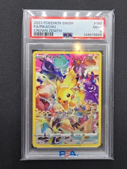 PSA 9 MINT Pikachu 160 Crown Zenith Pokemon TCG - Image 1