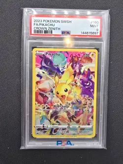 PSA 9 MINT Pikachu 160 Crown Zenith Pokemon TCG - Image 1