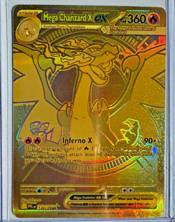 2025 POKEMON PHANTASMAL FLAMES #130/094 MEGA CHARIZARD X EX GOLD HYPER RARE!!!!! - Image 1