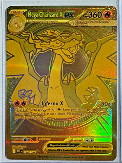 2025 POKEMON PHANTASMAL FLAMES #130/094 MEGA CHARIZARD X EX GOLD HYPER RARE!!!!! - Image 3