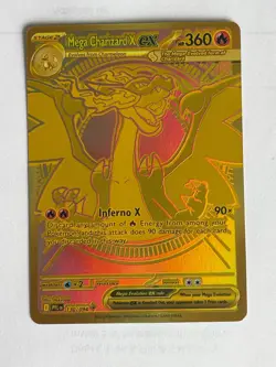 2025 POKEMON PHANTASMAL FLAMES #130/094 MEGA CHARIZARD X EX GOLD HYPER RARE!!!!! - Image 5