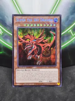 Yugioh Slifer the Sky Dragon SBC2-ENA01 Prismatic Secret Rare 1st Edition NM - Image 1