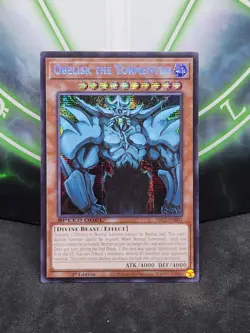 Yugioh Obelisk the Tormentor SBC2-ENB01 Prismatic Secret Rare 1st Edition NM - Image 1
