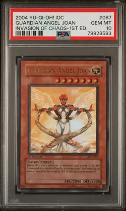 Yu-Gi-Oh! Guardian Angel Joan IOC-087 Invasion of Chaos 1st PSA 10 (see descr.) - Image 1