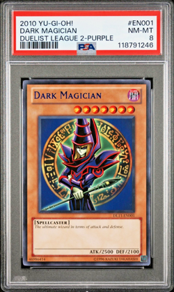 PSA 8 DL11-EN001 Dark Magician Purple Foil RARE Duelist League 2 2010 Yugioh - Image 1