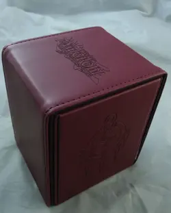 Ultra Pro Yu-Gi-Oh! Burgandy Millennium Ring Alcove Flip Deck Box - Image 1