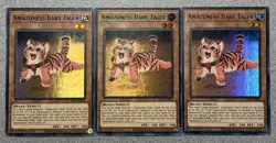 Amazoness Baby Tiger LDS1-EN023 (x3) Blue Green Purple Ultra Rare 1st Ed. VLP - Image 1