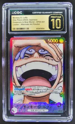 2024 ONE PIECE JP MONKEY D. LUFFY LEADER ALT ART OP09-061 CGC 10 PRISTINE RC7 - Image 1