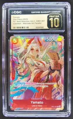 2025 ONE PIECE YAMATO ALT ART EB01-007 CGC 10 PRISTINE RC7 - Image 1