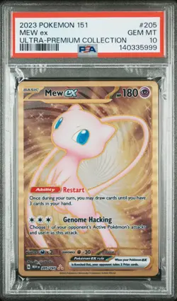 Pokemon Mew ex Full Art 151 UPC Gold Metal Promo Card 205/165 - PSA 10 - Image 1