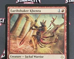 MTG Earthshaker Khenra- Signed -Hour of Devastation Magic the Gathering Card #90 - Image 3