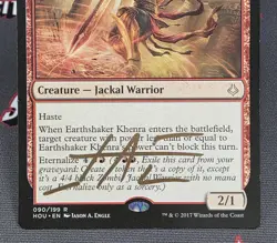 MTG Earthshaker Khenra- Signed -Hour of Devastation Magic the Gathering Card #90 - Image 4