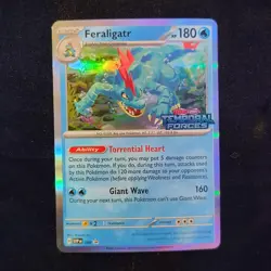 Pokmeon TCG Card Feraligatr SVP 089 Prerelease STAMPED Temporal Forces MINT - Image 1