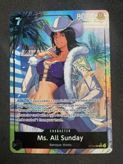 Ms. All-Sunday (Alt Art) OP14-084 SR The Azure Sea's Seven - One Piece Card Game - Image 1