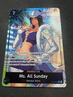 Ms. All-Sunday (Alt Art) OP14-084 SR The Azure Sea's Seven - One Piece Card Game - Image 2