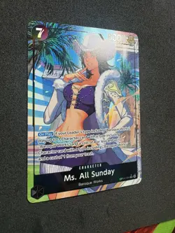Ms. All-Sunday (Alt Art) OP14-084 SR The Azure Sea's Seven - One Piece Card Game - Image 3