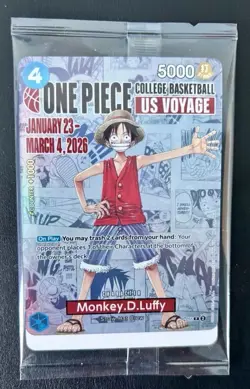 One Piece Monkey D. Luffy College Basketball Promo Card ST JOHNS *SHIPS NOW* - Image 1