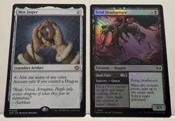 Magic: The Gathering TDM Mox Jasper & Feral Deathgorger Lot 2 Cards - Image 1
