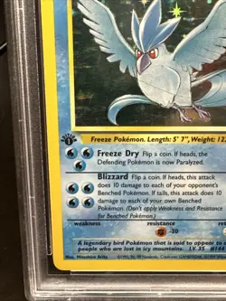 Pokemon TCG Articuno 1st Edition Holo Rare Card 2/62 Fossil PSA 5 EX - Image 4