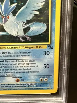 Pokemon TCG Articuno 1st Edition Holo Rare Card 2/62 Fossil PSA 5 EX - Image 5