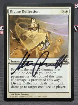 MTG Divine Deflection- Signed -Avacyn Restored Magic the Gathering Card #018 - Image 1