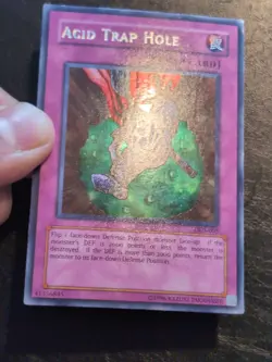 Yu-Gi-Oh! PRISMATIC SECRET RARE HOLO CARD ACID TRAP HOLE DDS-005 VLP - Image 2