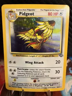 Pidgeot 8/64 Holo Jungle Set WOTC Vintage Pokemon Card LP - Image 1
