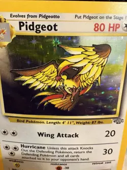 Pidgeot 8/64 Holo Jungle Set WOTC Vintage Pokemon Card LP - Image 2