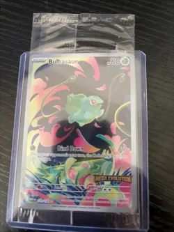 Mega Lucario ex 160/132 Me01: Mega Evolution Holo and Bulbasar Promo Card - Image 4