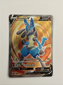Lucario V SWSH213 SWSH: Sword & Shield Promo Card Holo Full Art Pokemon Card - Image 1