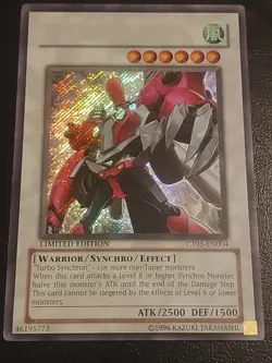 Yu-Gi-Oh! SECRET RARE HOLO CARD TURBO WARRIOR CT05-EN004 NM - Image 1