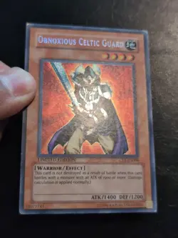 Yu-Gi-OH! SECRET RARE CARD OBNOXIOUS CELTIC GUARD CT1-EN006 MP - Image 2