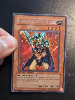 Yu-Gi-OH! SECRET RARE CARD OBNOXIOUS CELTIC GUARD CT1-EN006 MP - Image 3