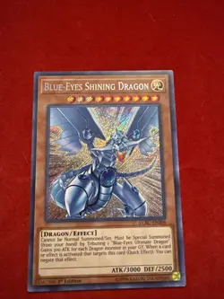 YUGIOH! Blue-Eyes Shining Dragon LCKC-EN008 Secret Rare 1st Edition NM - Image 1
