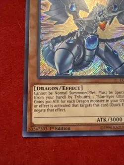 YUGIOH! Blue-Eyes Shining Dragon LCKC-EN008 Secret Rare 1st Edition NM - Image 4
