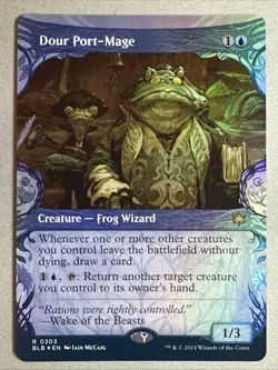MTG / Dour Port-Mage / BLB / #303 / FOIL (Showcase) / Rare / NM - Image 1