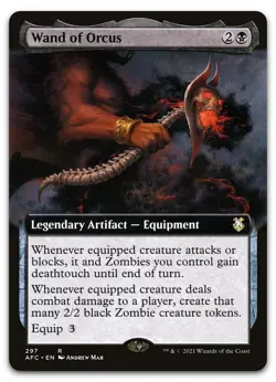 Wand of Orcus (Extended Art) #297 (NM) Forgotten Realms AFC Magic MTG - Image 1