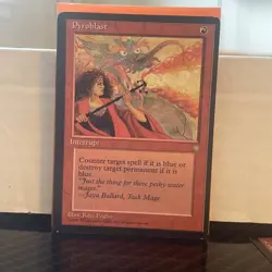 Pyroblast Ice Age LP mtg one mana shut down at Instant Speed, old goodness - Image 1