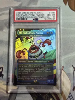 2025 Magic The Gathering Secret Lair Mr. Krabs Penny Pincher Foil PSA 10 - Image 1